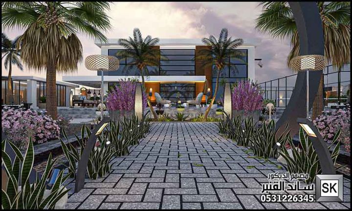 تصميم لاندسكيب مزارع في الرياض من أعمال مصمم الديكور سائد القنبر 2