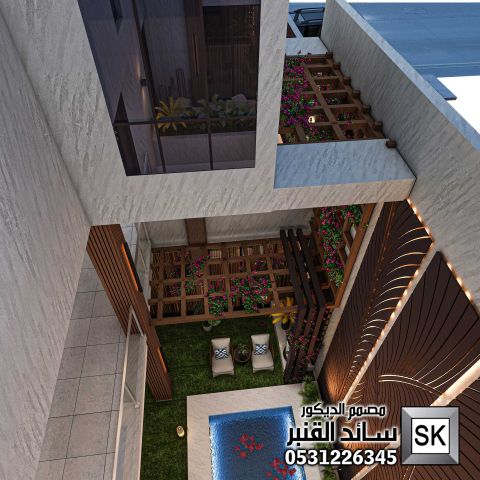 تصميم لاندسكيب منزلي في الرياض من اعمال مصمم الاندسكيب سائد قنبر 5