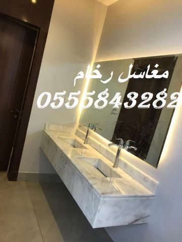  مغاسل رخام ، مغاسل حمامات مودرن ، غرف دش حديثة 2