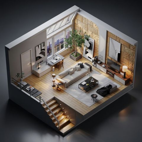 تصميم داخلي ثلاثي الأبعاد 2