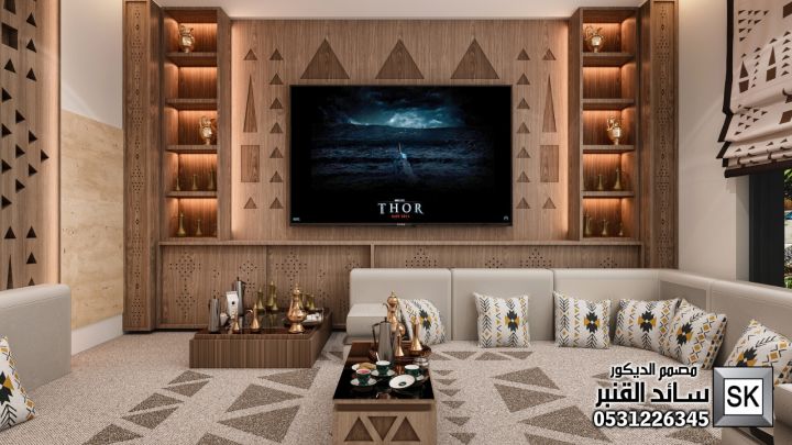 مجالس نجدي فاخر في جدة من أعمال مصمم الديكور سائد القنبر 5