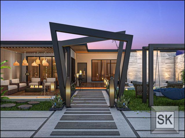 تشطيب إستراحات فخمة في الرياض شامل التصميم و الإشراف و الضريبة  10