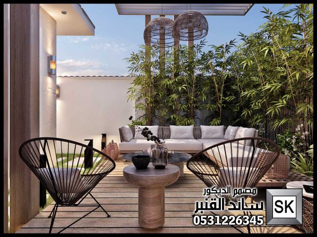 تشطيب لاندسكيب منزلي فاخر في الرياض شامل التصميم و الإشراف المجان 2