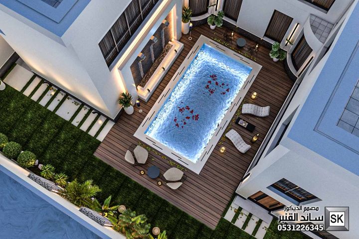 تشطيب لاندسكيب في الرياض شامل التصميم و الإشراف 0531226345