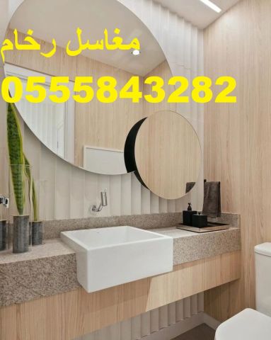  مغاسل رخام مع خزائن – تنفيذ حسب المساحة 3