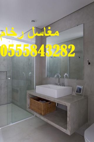  مغاسل رخام مع خزائن – تنفيذ حسب المساحة 7