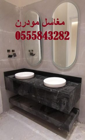  مغاسل رخام أبيض ورمادي – تفصيل فوري 3