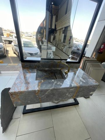 رخام درج طبيعي رخام صناعي مغاسل  مطابخ مطبخ حجر  3