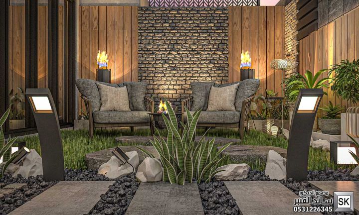 تصميم و تنسيق لاندسكيب منزلي في الرياض 0531226345 10