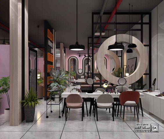 تصميم و تشطيب صالون تجميل نسائي في الرياض 0531226345 5