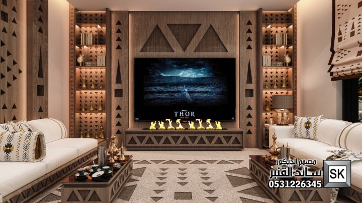 تصميم و تشطيب مجلس نجدي تراثي في الرياض