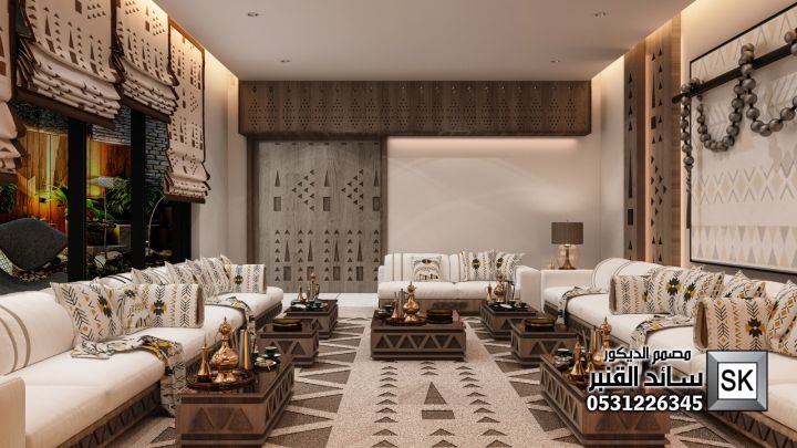 تصميم و تشطيب مجلس نجدي تراثي في الرياض 3