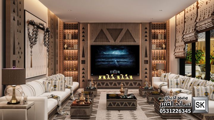 تصميم و تشطيب مجلس نجدي تراثي في الرياض 5