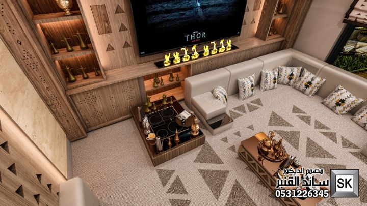 تصميم و تشطيب مجلس نجدي تراثي في الرياض 7