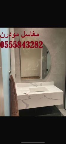  تصميم وتنفيذ مغاسل رخام للمنازل والمشاريع 3