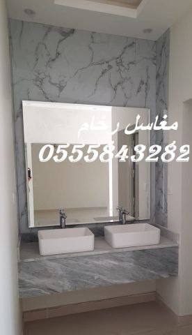   تنفيذ مغاسل رخام حوض وحوضين حسب الطلب 7
