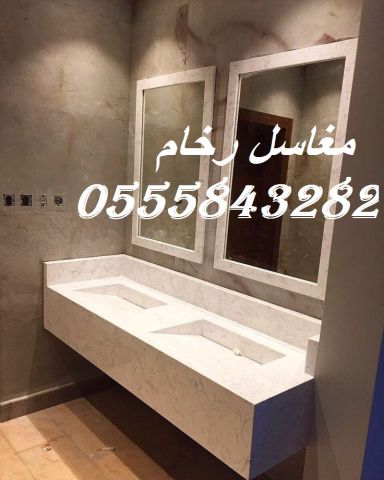   تنفيذ مغاسل رخام حوض وحوضين حسب الطلب 8