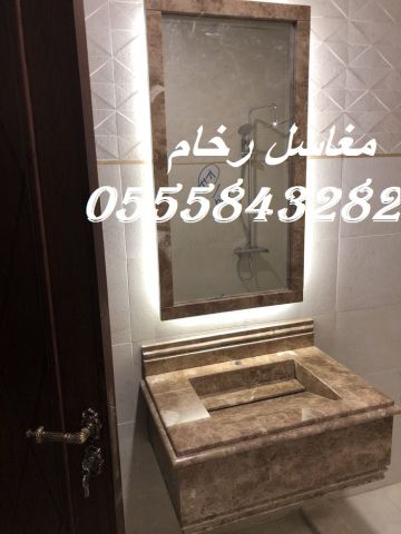   تنفيذ مغاسل رخام حوض وحوضين حسب الطلب 9