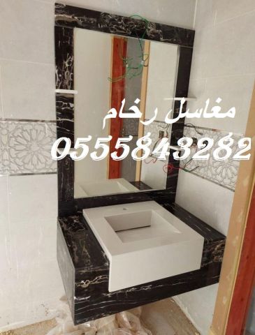   تنفيذ مغاسل رخام حوض وحوضين حسب الطلب 10