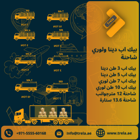  خدمات الشحن البري والشاحنات من الإمارات إلى كافة دول الخليج