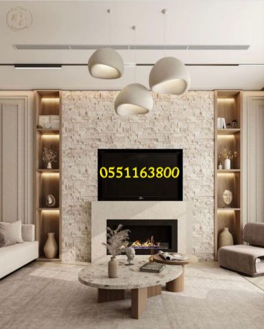 مدافئ . تصميم المدافئ الحجرية فاخرة. 2
