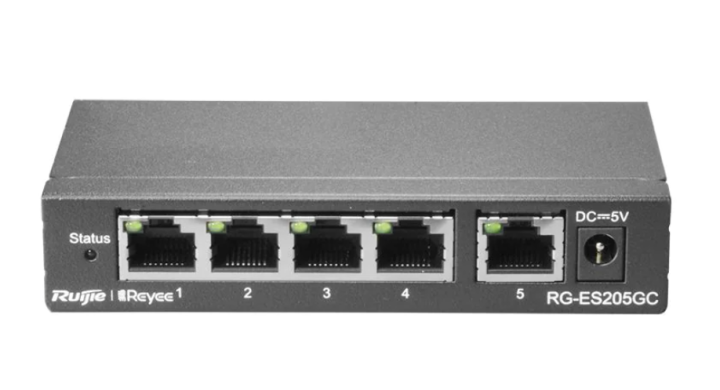 يوفر سويتش ريجي Reyee RG-ES205GC عدد 5 منافذ Gigabit لسرعة وكفاءة 2
