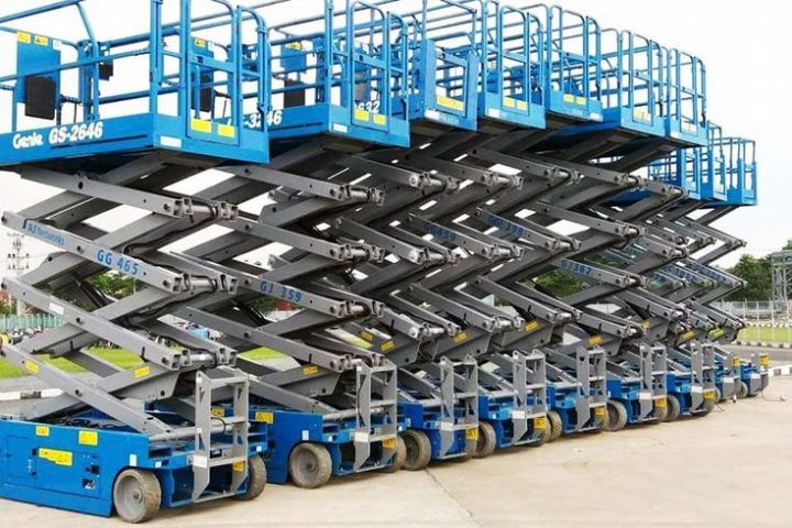 Scissor lifts for rent in Jeddah, Riyadh, Dammam, and the Eastern