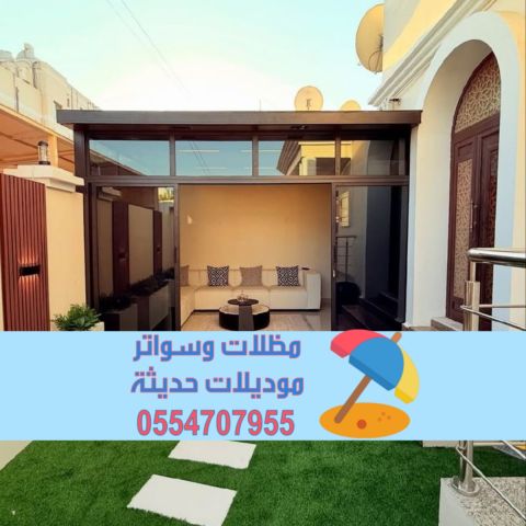 مقاول بناء ملاحق مودرن في الرياض | تصميم مجالس وملاحق خارجية  2