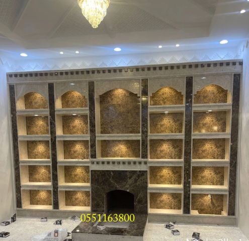مشبات رخام فخمة ومتميز بالتصاميم الرقية التي تدمج بين الرخام والح 8