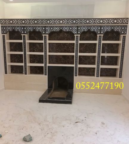مختصصون في عالم تصميم ونتنفيذ احدث يكورات المشبات رخام وحجر وخشب  3