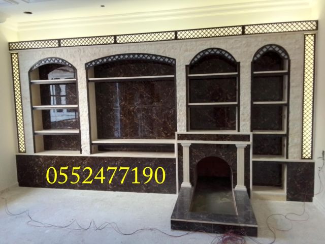 مختصصون في عالم تصميم ونتنفيذ احدث يكورات المشبات رخام وحجر وخشب  5