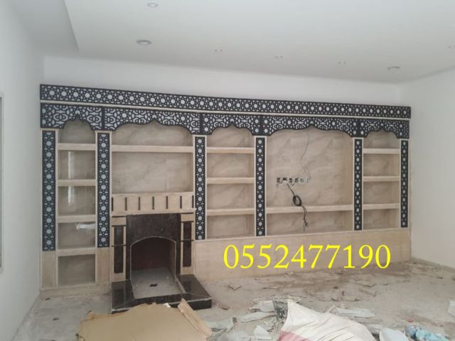 مختصصون في عالم تصميم ونتنفيذ احدث يكورات المشبات رخام وحجر وخشب  6