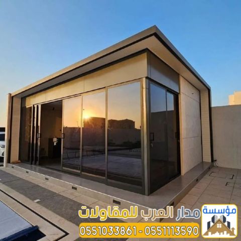 تنفيذ ملاحق ومجالس فاخرة | بناء مجالس خارجية للفلل بالرياض  5