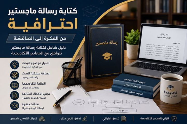 كتابة رسالة ماجستير احترافية | أفضل أكاديمية لإعداد رسائل الماجست