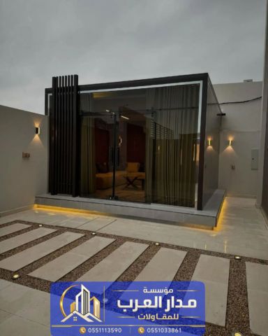 ملاحق خارجية مودرن بالرياض | تصميم وتنفيذ الملاحق الزجاجية 055103 3