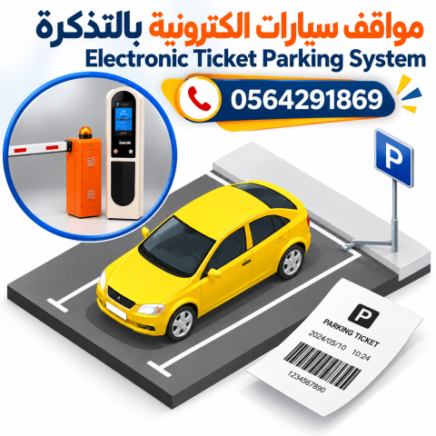 نظام مواقف سيارات الكترونية بالدفع جهاز اصدار تذاكر السيارات 3