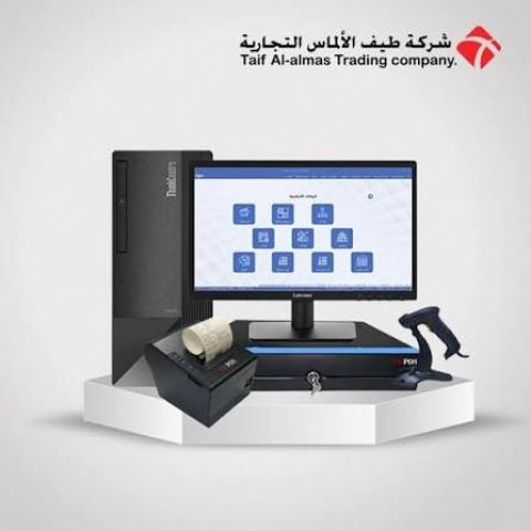  جهاز كاشير HP مع شاشة وطابعة فواتير ودرج نقدي 2