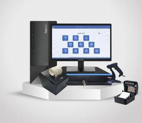  جهاز كاشير HP مع شاشة وطابعة فواتير ودرج نقدي 8